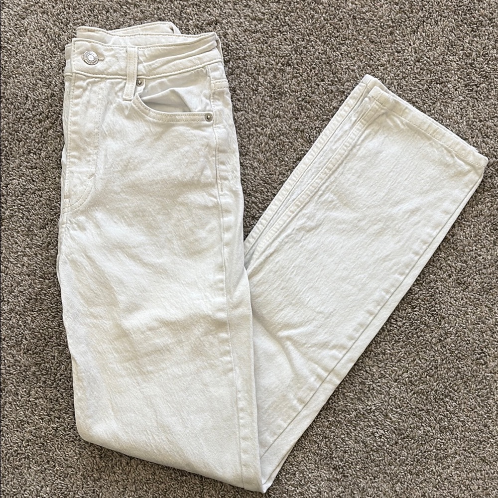 H&M High Rise Straight Leg Jeans
